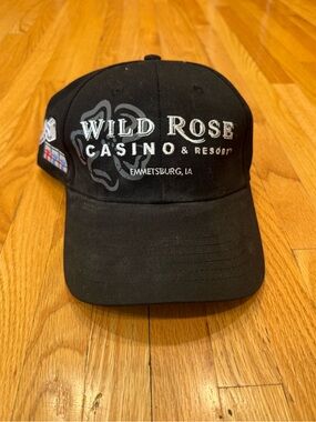 Wild Rose Casino and Resort Black Embroidered Baseball Cap
